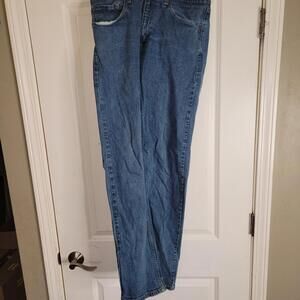 Levis 505 denim jeans 34x34 blue 100 percent cotton Blue Denim vintage